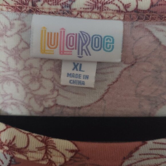 Lularoe XL NWOT Maria pink yellow floral maxi dress - Picture 3 of 3